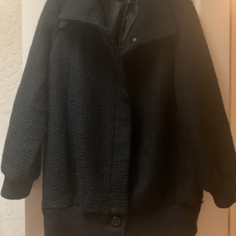 Men’s Attention Black Wool Blend Jacket